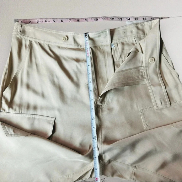 NEW EQUIPMENT FEMME Drop crotch Cargo Pants in Beige Size 8 - Picture 5 of 11